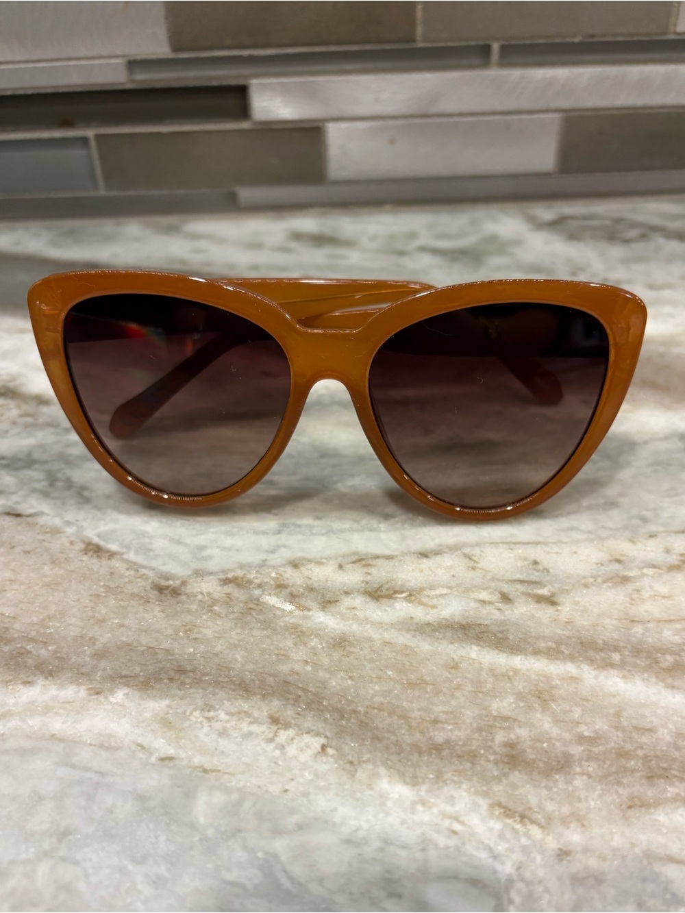 Fossil Amber Cat-Eye Sunglasses